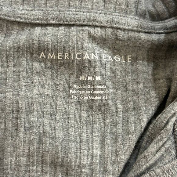 American Eagle Ribbed Button Front Shirt Dress – Medium - Picture 3 of 5